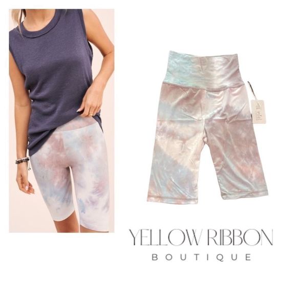 NEW Tie Dye Bike Shorts / Mocha Skye - Picture 1 of 4